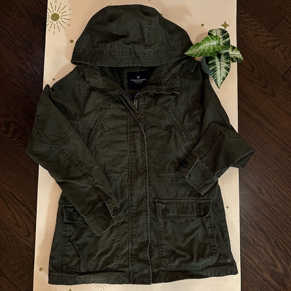 American Eagle Heavyweight Utility Jacket In Army… - image 1